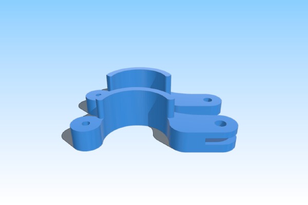 GoPro Mount for Simple LED Bridge (30mm Dia) | 3d print model