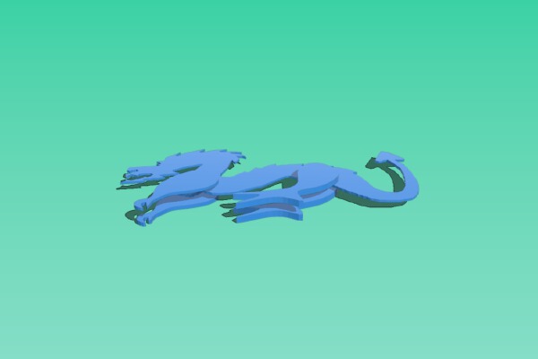 One piece positionable Dragon | 3d print model