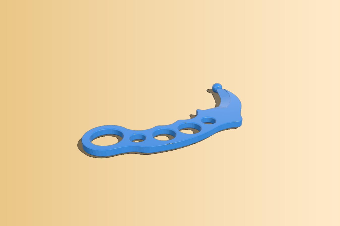 Karambit Knife for martial arts training purpose (With added ball on end because safety!)