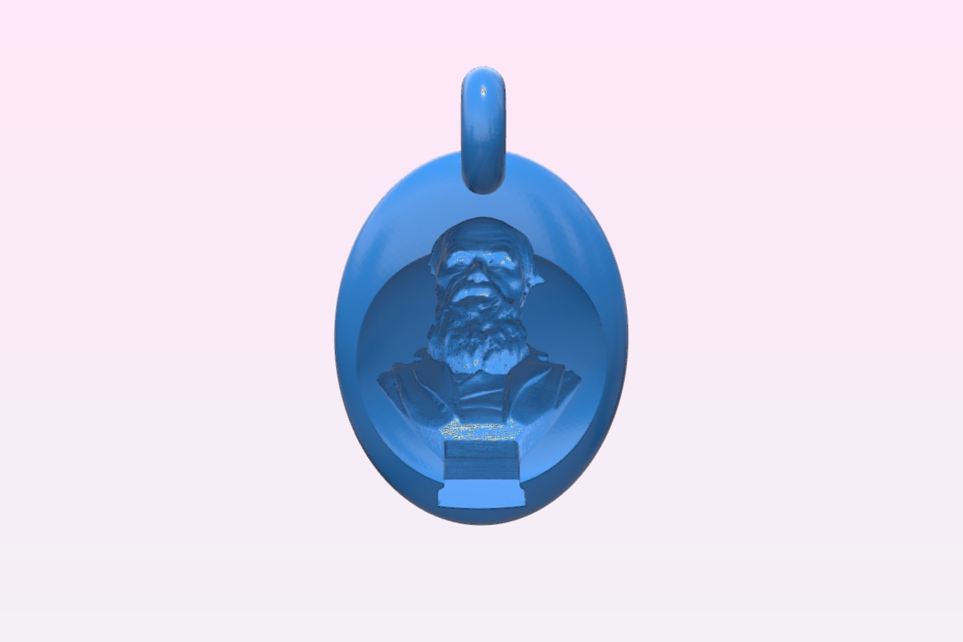 Darwin is Watching Pendant (Hollow Face Illusion)