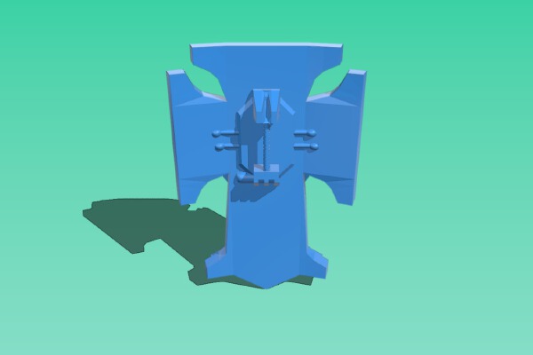 No Fear Full Size Templar Sigil Storm Shield | 3d print model