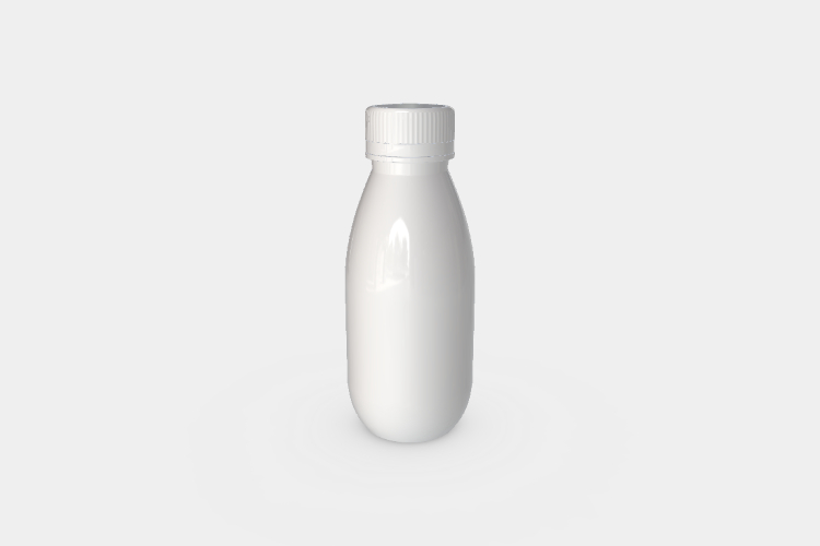 White Milk Bottle Mockup