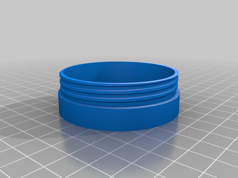 Round container with thread