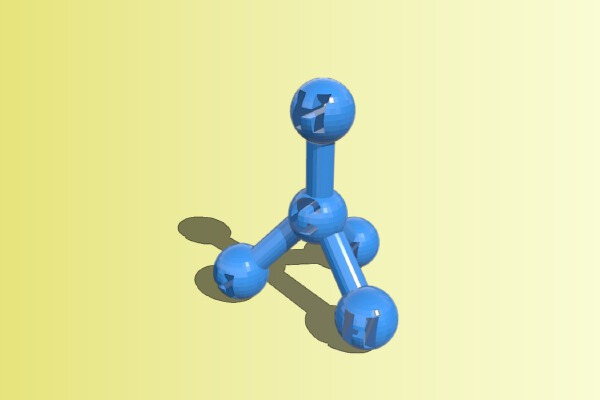 tetrahedral molecule | 3d print model