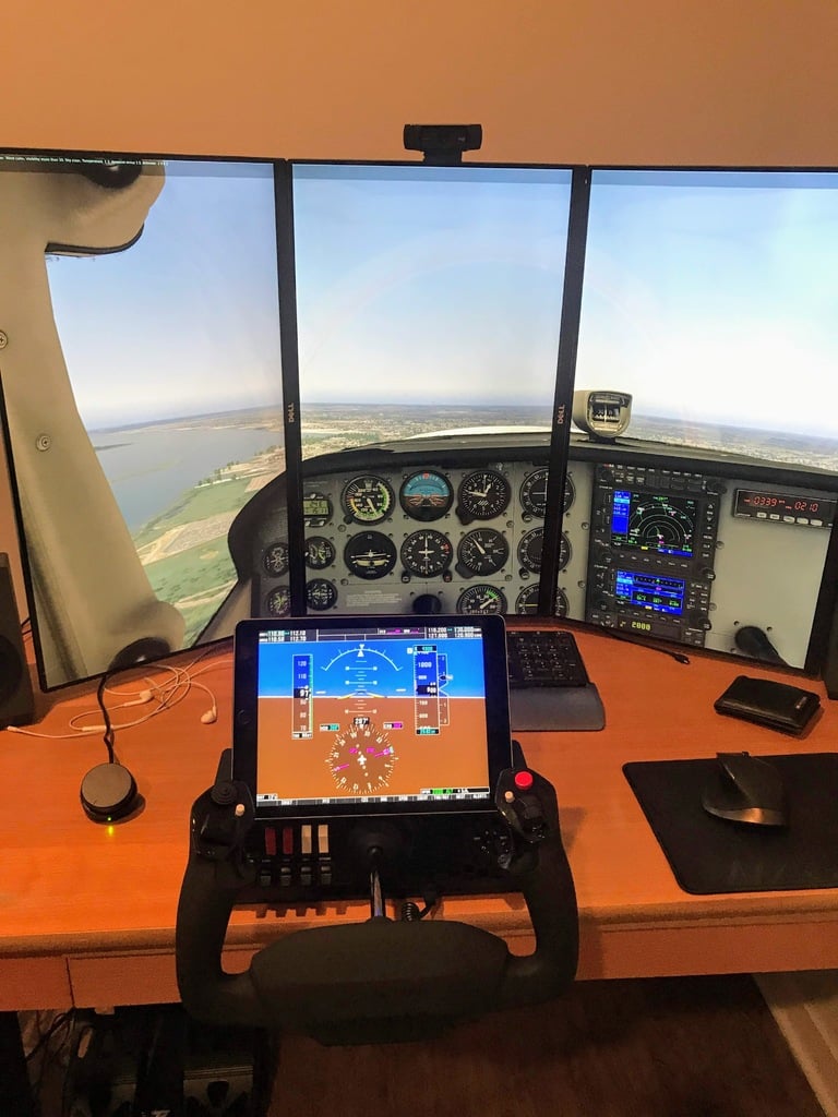 Honeycomb Alpha Yoke Flight Simulator iPad mount (Low Mount)
