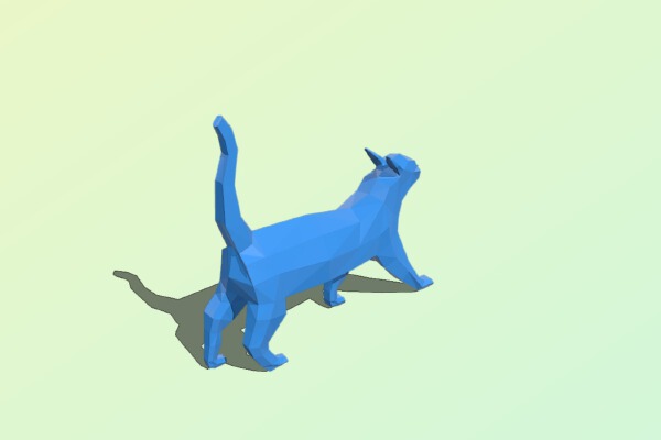 Cat lowpoly | 3d print model