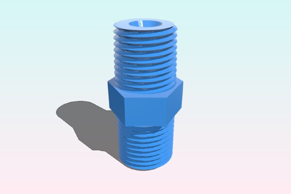 3_8" NPT to 1_4" NPT | 3d print model