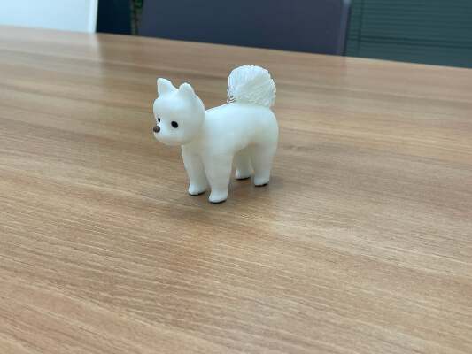 Pomeranian with hairy tail | 3d print model