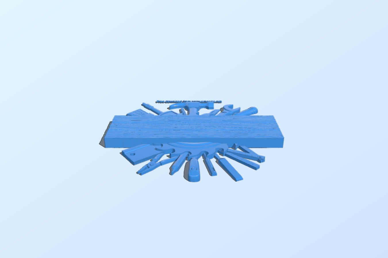 Workshop shield with tools