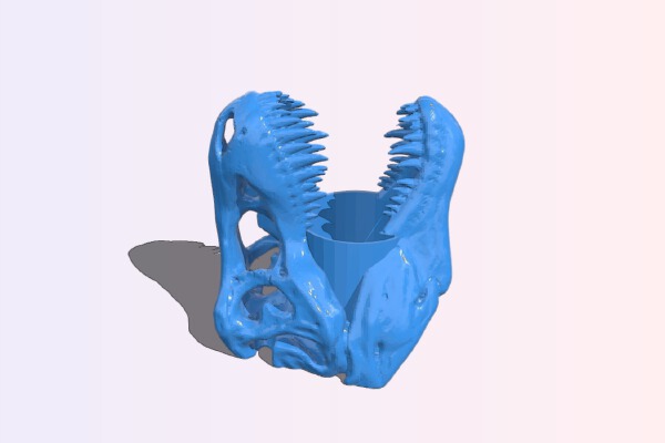 T-Rex skull pen holder | 3d print model