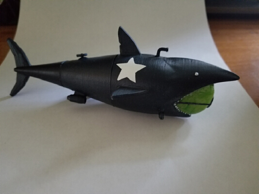 Gorillaz Melancholy Hill Shark Submarine With Light-Up Window | 3d print model