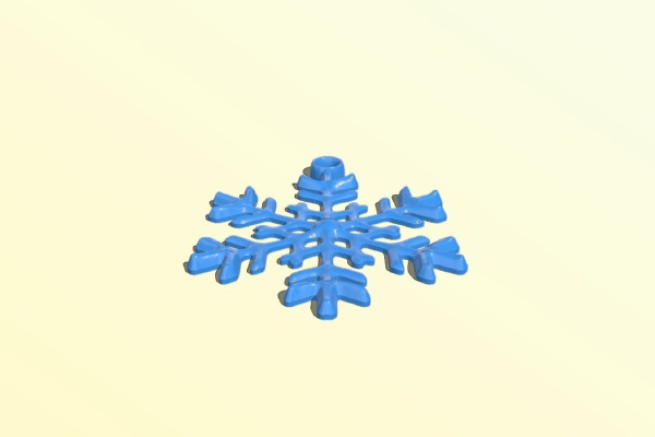 Snowflake pendant (flat back) | 3d print model