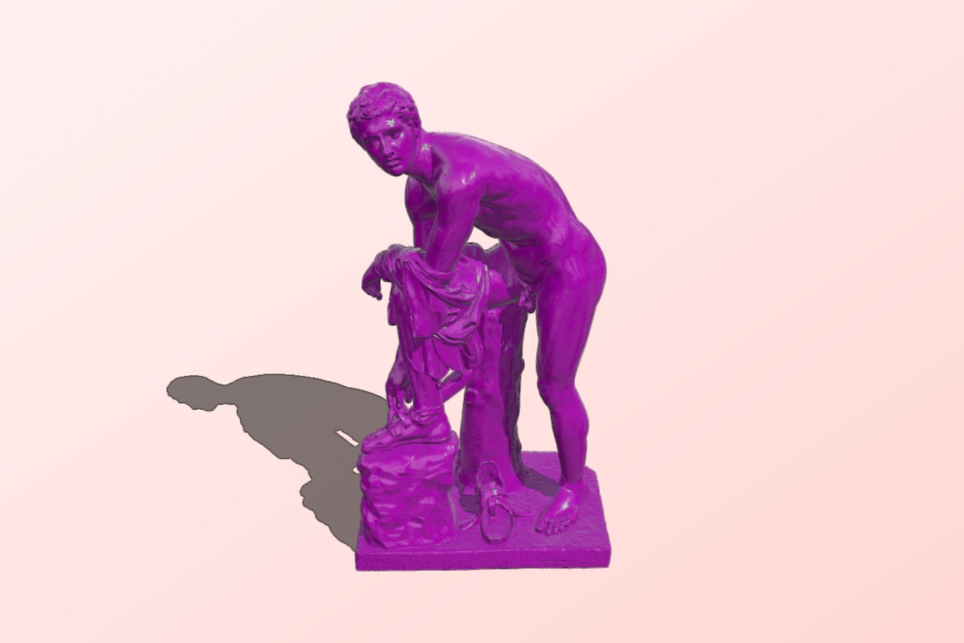 3D scan of Hermes Fastening his Sandal