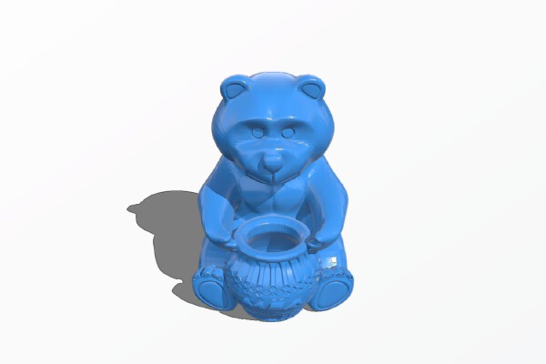 Bear and jar of honey | 3d print model