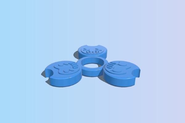 Bendy Fidget Spinner - Wingnut2k | 3d print model