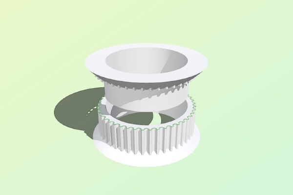 GT2 Idler Pully with chamfered edge | 3d print model