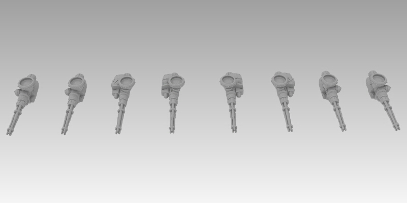 Rotary Autocannon For Smaller Knights | 3d print model
