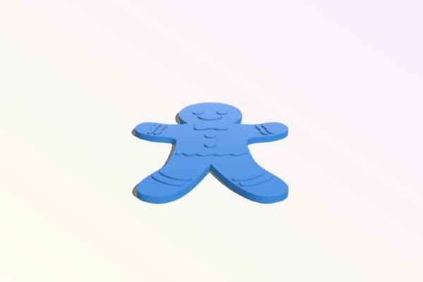 Gingerbread Man Fridge Magnet | 3d print model