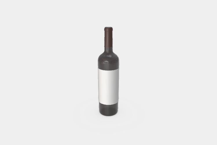 Red Wine Bottle Mockup