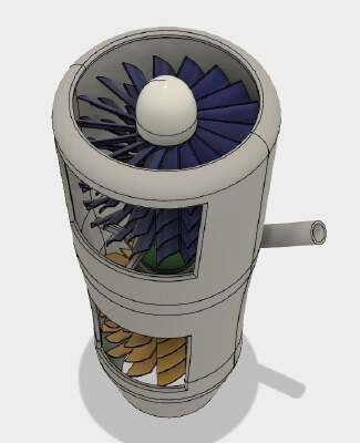 Easy Jet Engine - By MC | 3d print model