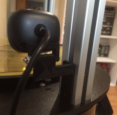 LifeCam HD-3000 Rostock Printer Mount | 3d print model