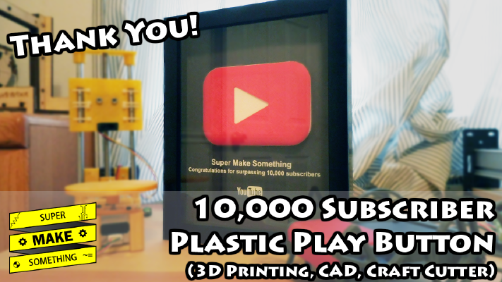 10,000 Subscriber Plastic Play Button | 3d print model