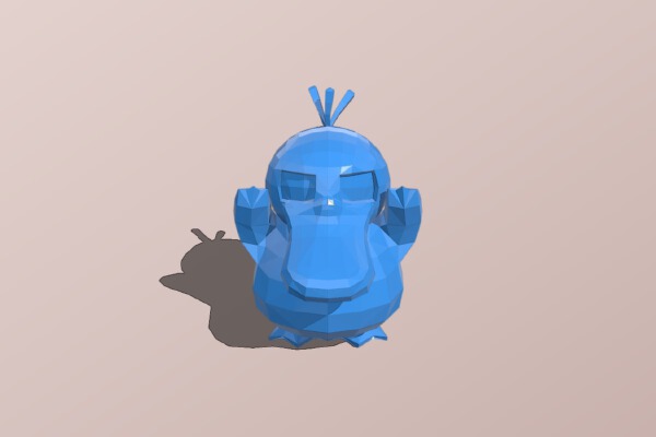 Low poly Psyduck (No custom support) | 3d print model