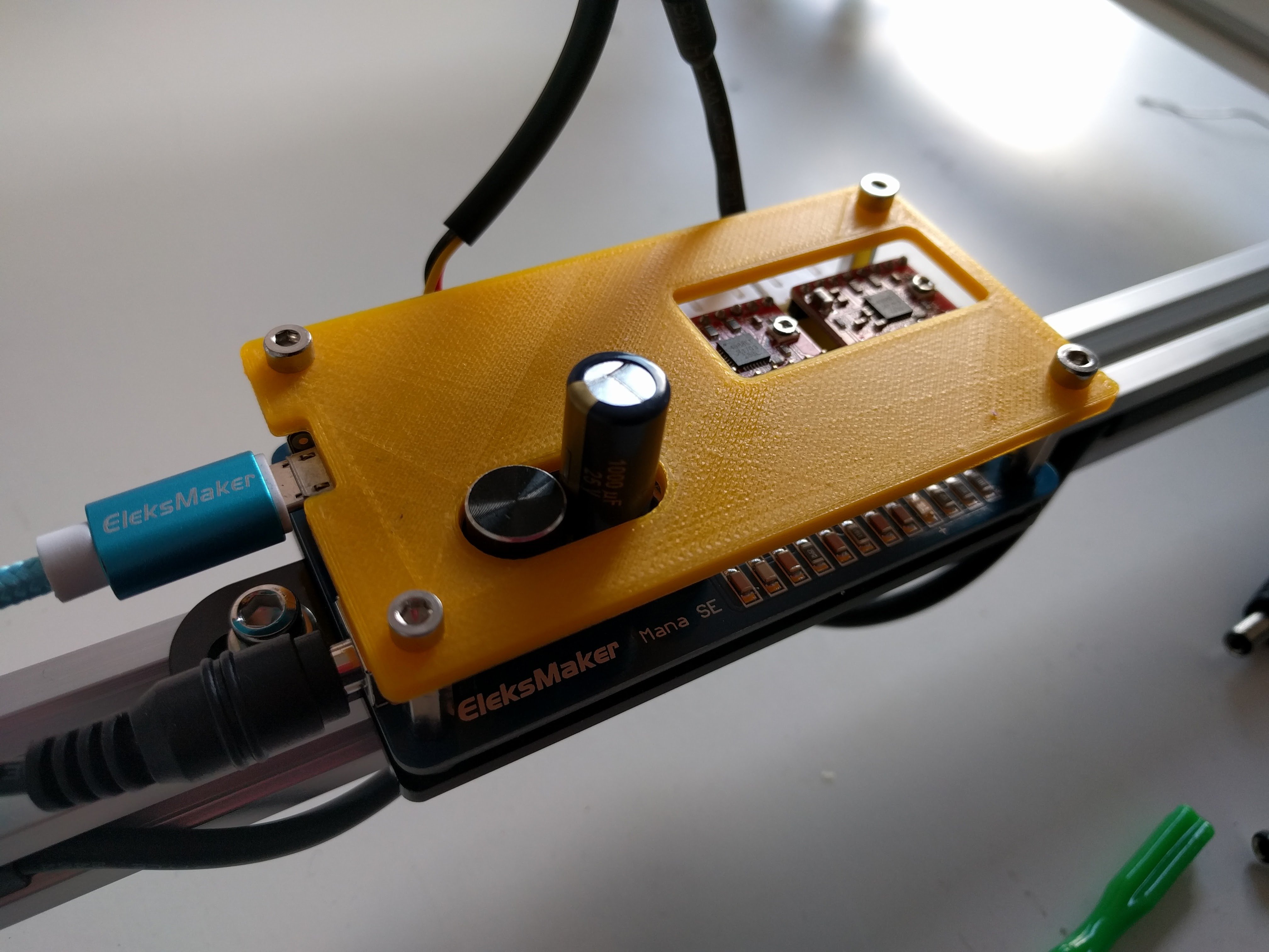 EleksMaker Mana SE Replacement top plate for tall capacitors