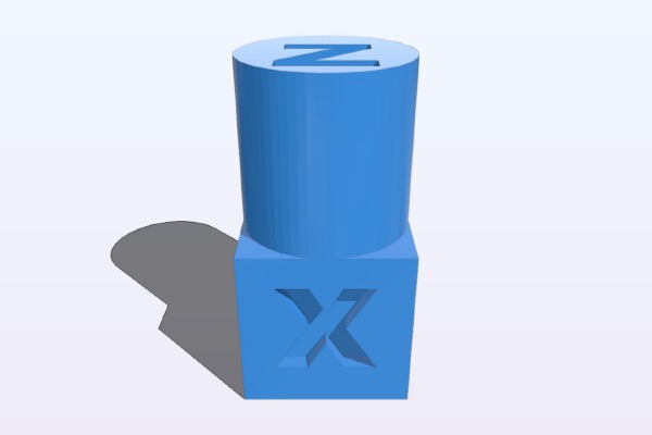 Cylinder and cube calibration object | 3d print model
