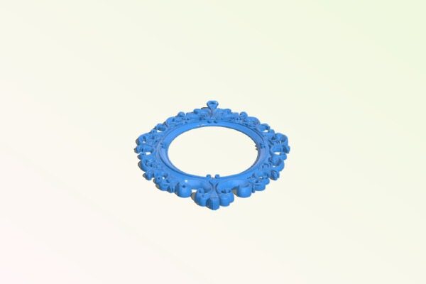 Oval Baroque Picture Frame (fixed) | 3d print model