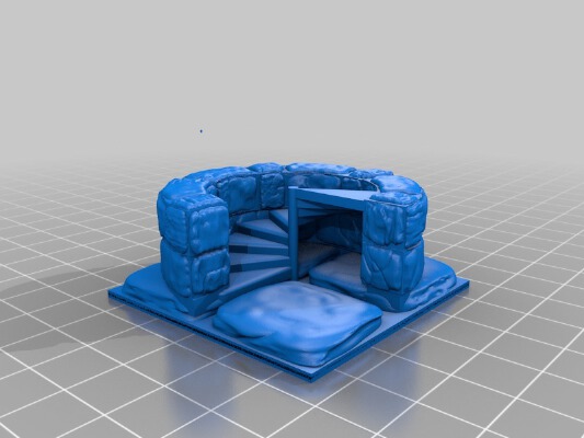 OpenForge 2.0 MAG Half Height 3-4 Spiral Stair | 3d print model