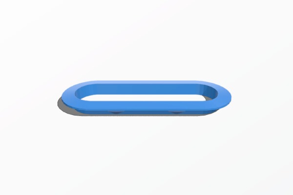Dux Centre Flush Toilet Cistern  - Bezel surrounding flush buttons in lid (parameterised) | 3d print model