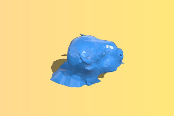 Buffalo Head Neckerchief Slide | 3d print model
