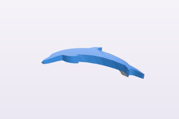 Dolphin - Curved body | 3d print model