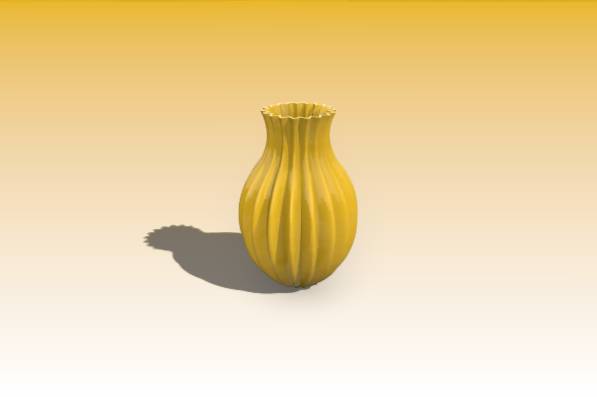 Ribbed Profile Vase