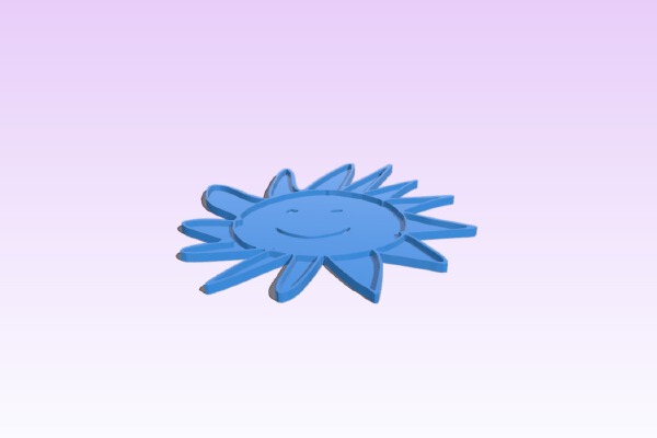 Smilling Sun | 3d print model