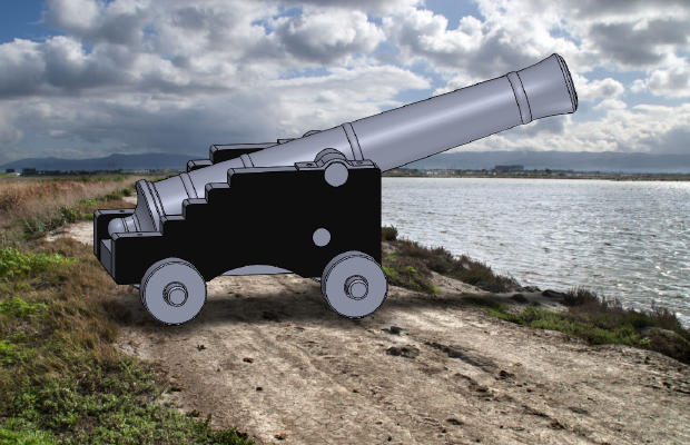 Cañón defensa costera | 3d print model