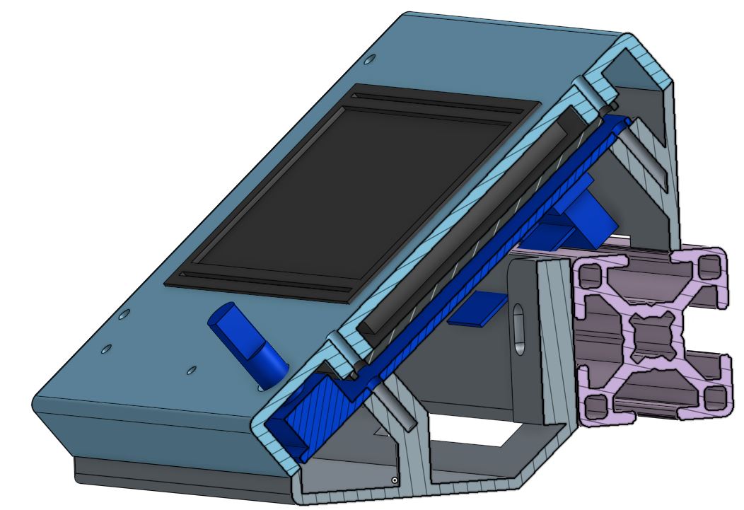 New Cover for RepRap Discount 12864 Display for 30x30 Aluminium Profile.
