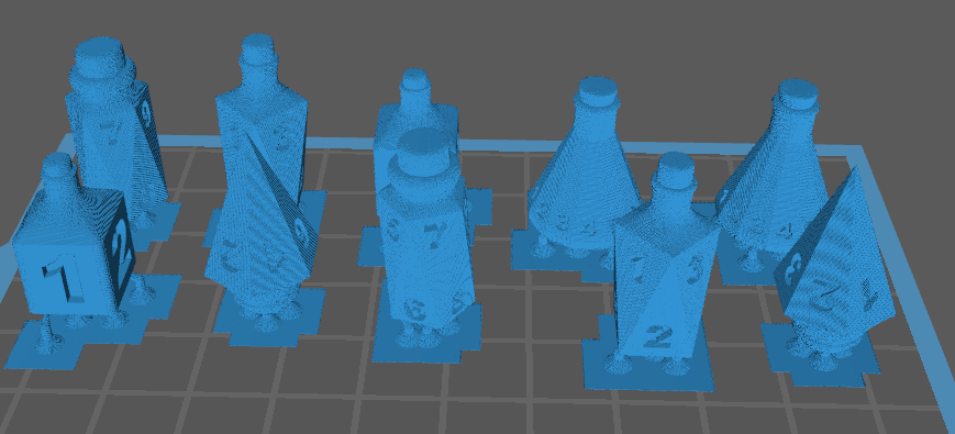 Potion Bottle Dice - Numbered | 3d print model