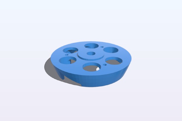 2.5in Counter-rotating 3-blade spinner | 3d print model