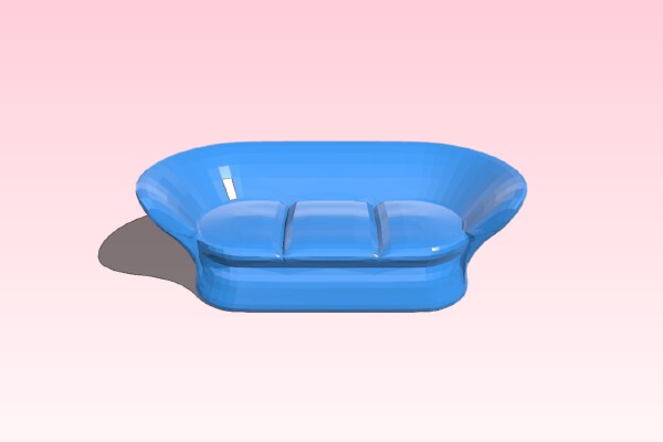1980's Quarter Scale Dollhouse Seating Set | 3d print model