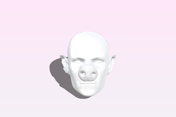 Tellarite Head Sculpt for 1:6 scale action figure | 3d print model