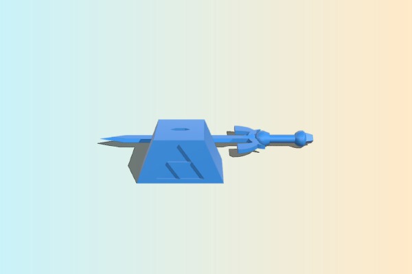 zelda master sword and pedestal | 3d print model