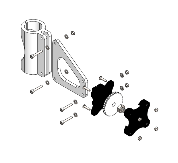 20mm water pipe 1_4" camera mount