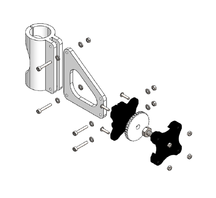 20mm water pipe 1_4" camera mount | 3d print model