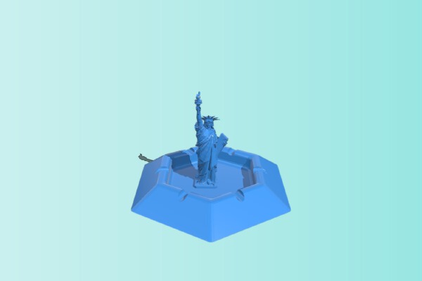 ashtray statue of liberty | 3d print model