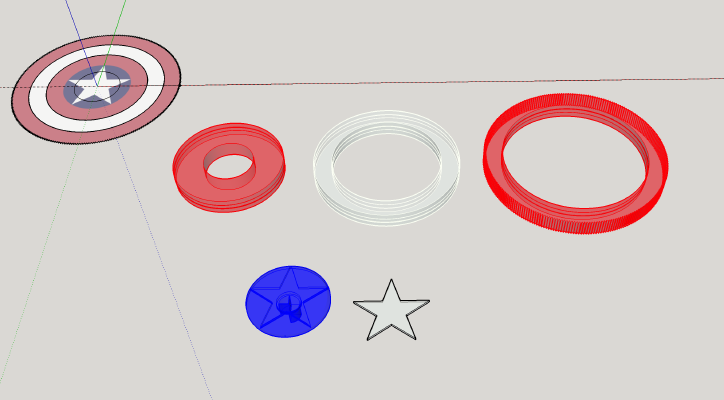 Captain America Spinner | 3d print model