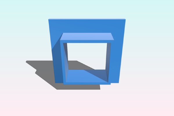 Universal Shape Cut Out - Square | 3d print model