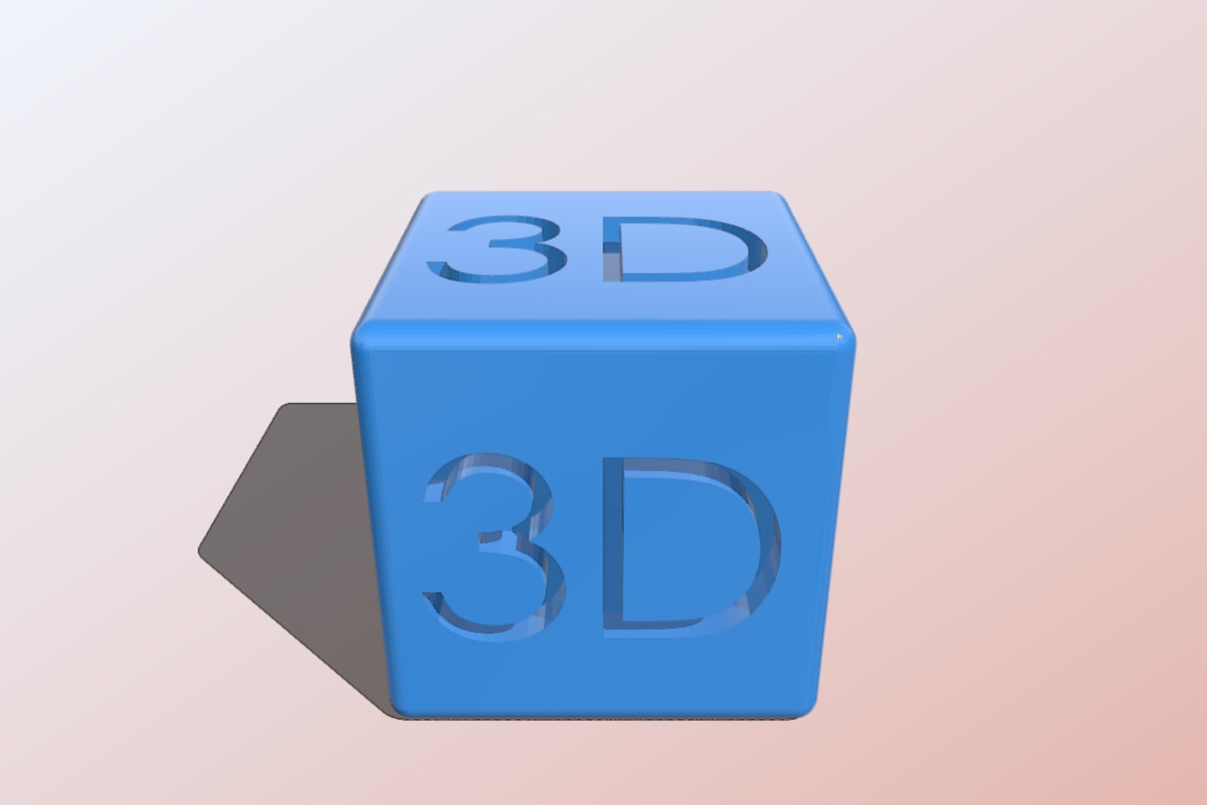 3D Cube Keychain