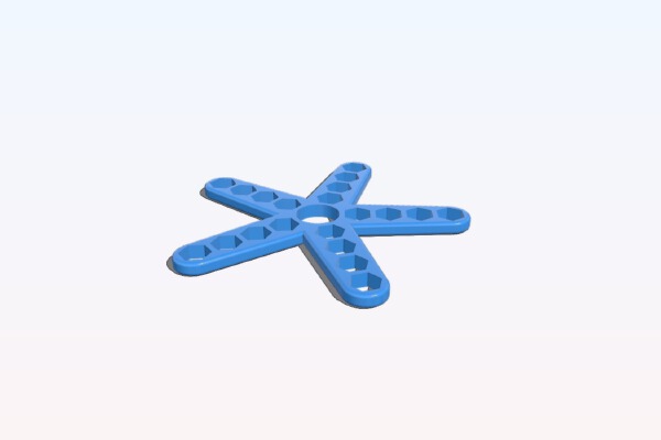 5 Rays 4 Weights M8 Very  Fidget Spinner | 3d print model